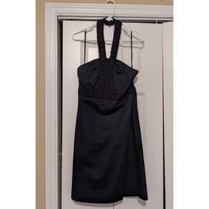 Black Merona Embroidered Halter Dress Target